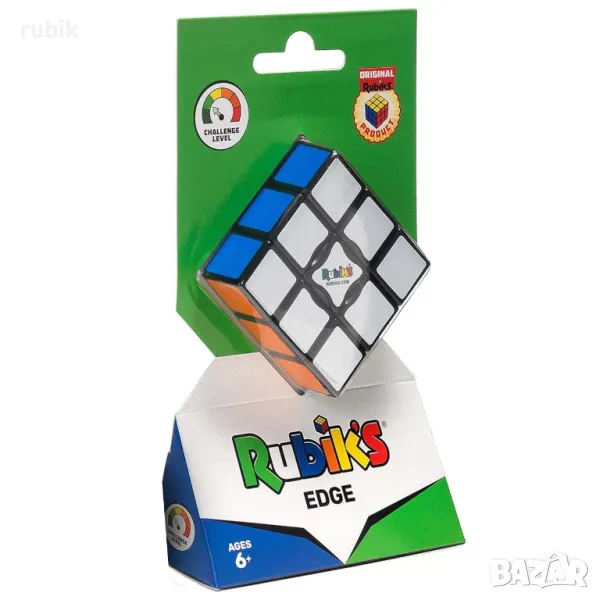 Оригинален магически пъзел Rubik's Edge 1x3x3 - С цветни пластини, снимка 1