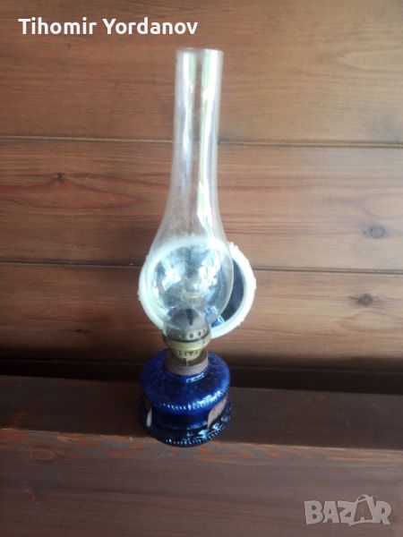 Газена лампа ( синьо стъкло)., снимка 1