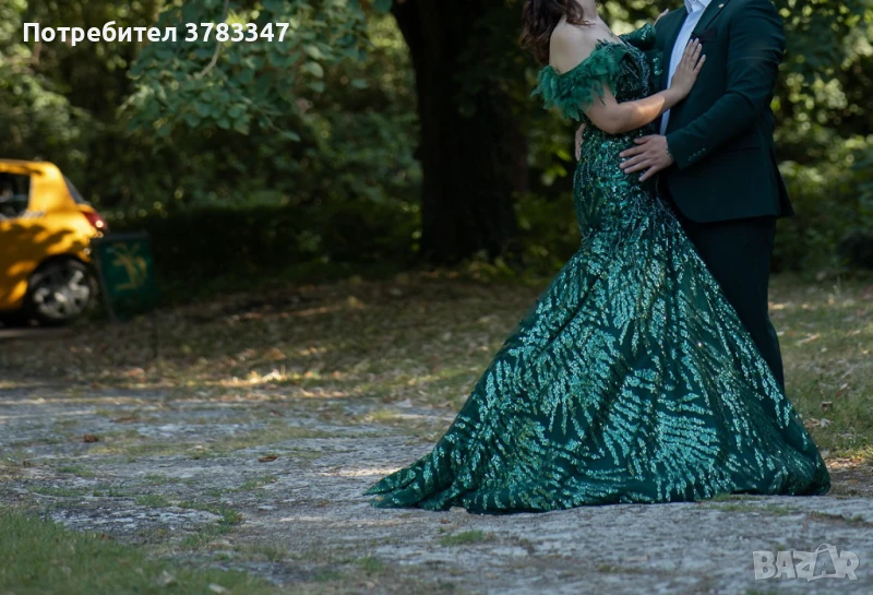 Продавам тъмнозелена официална рокля  , снимка 1