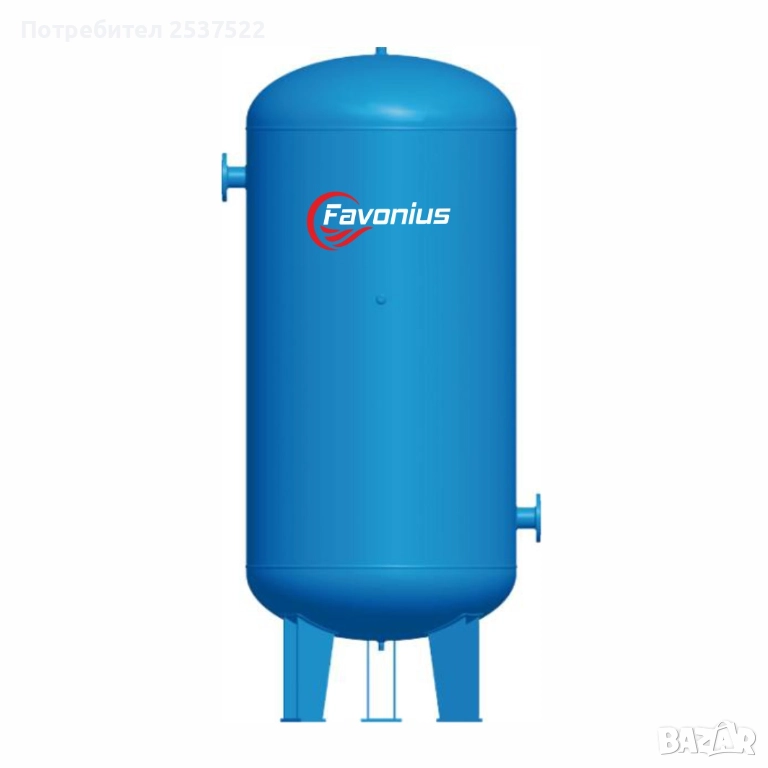 Ресивер за сгъстен въздух 600 л, 16 bar, снимка 1