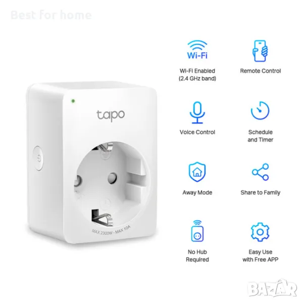 Wi-Fi SMART Контакт tapo P100, снимка 1