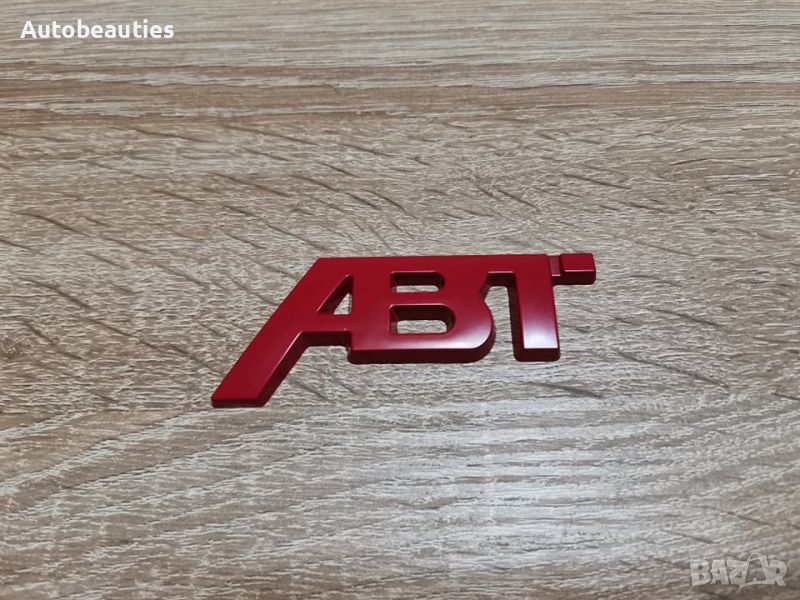 червена емблема Ауди АБТ Audi ABT малък размер, снимка 1