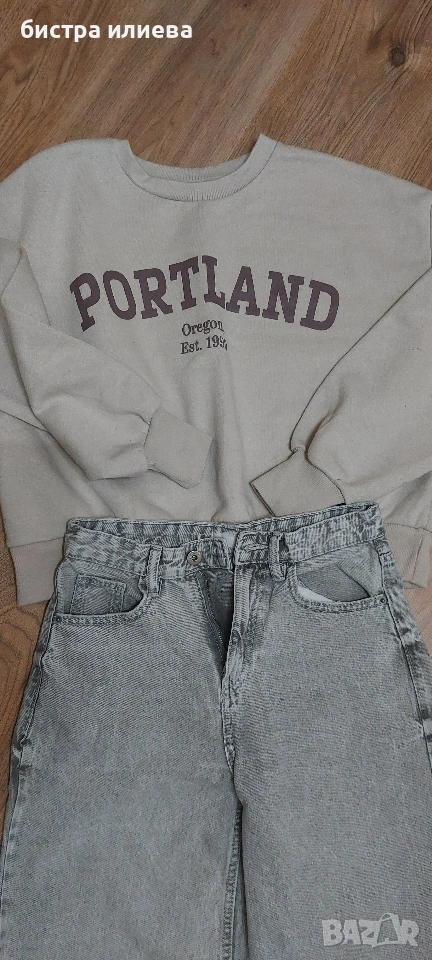 Дънки и суичър за момиче 10-12г , снимка 1