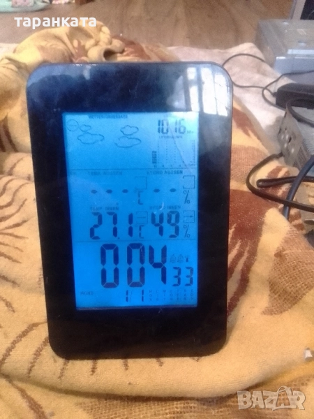 часовник аларма термометър календар атмосферното налягане , снимка 1