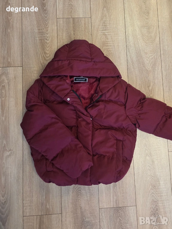 Дамско късо зимно яке в Бордо, снимка 1