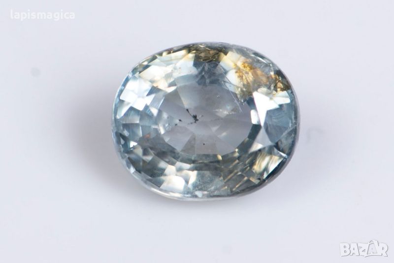 Син сапфир 0.76ct нетретиран овална шлифовка, снимка 1