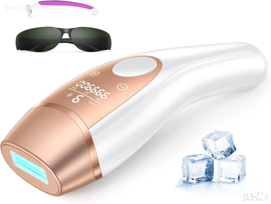 IPL Лазерен епилатор ZAIRUZ – 3-в-1 система за трайно обезкосмяване с 5°C Ice Cooling технология, снимка 1