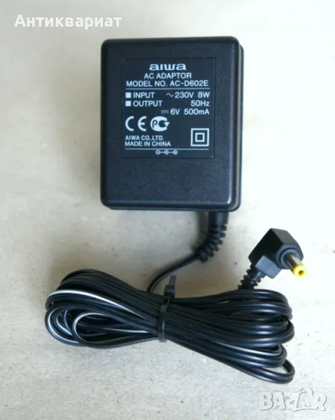 Оригинален адаптер захранване Aiwa AC-D602E (6V / 500mA), снимка 1