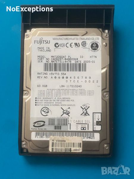 HDD FUJITSU - MHT2060AT 60GB, снимка 1