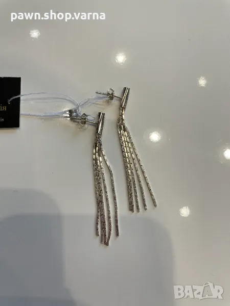 Сребърни обеци 925 проба 4,41 г. - Заложна къща Галерия 65, Варна, снимка 1