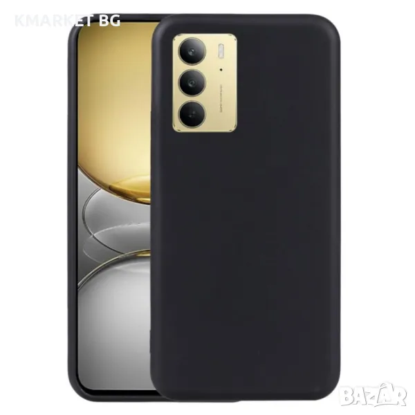 Realme C75 Силиконов Калъф TPU, Черен и Протектор, снимка 1