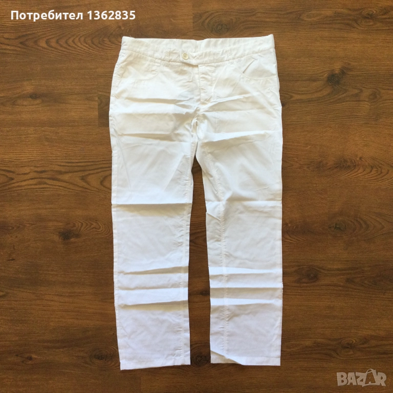 НОВ оригинални мъжки бял летен тънък панталон PRADA размер 52 / L, снимка 1