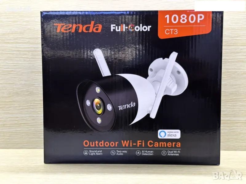 IP камера за вътрешно и външно видеонаблюдение TENDA Wi-Fi 1080P, снимка 1