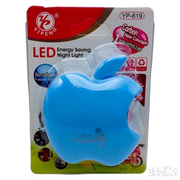 LED нощна лампа с форма на ябълка, снимка 1