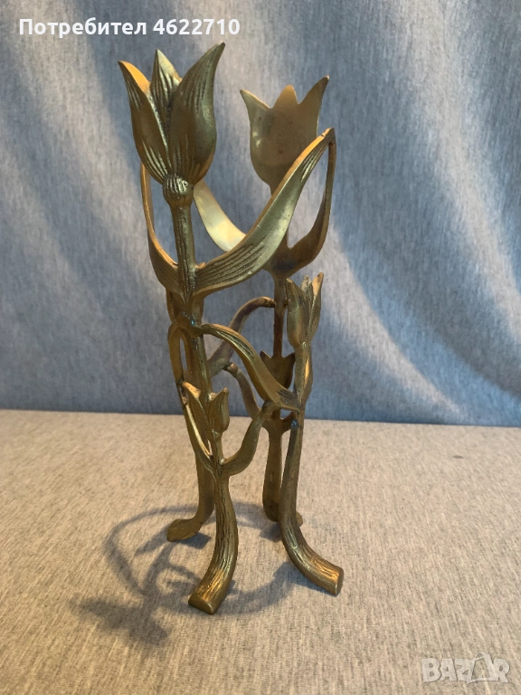 бронзова фигура съд , снимка 1