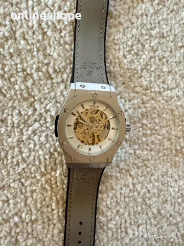 Автоматичен Часовник Hublot Classic Fusion Skeleton Gray / Самонавиващ механизъм, снимка 2 - Мъжки - 49382927