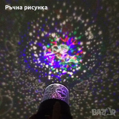 Лампа проектор на звездното небе ,луна  и звезди, снимка 3 - Декорация за дома - 30256855