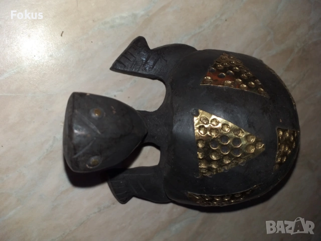 Костенурка дърво и месинг, снимка 3 - Антикварни и старинни предмети - 53355957