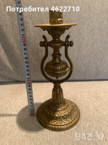  стар  месингов корабен аплик свещникк , снимка 4 - Антикварни и старинни предмети - 53487389