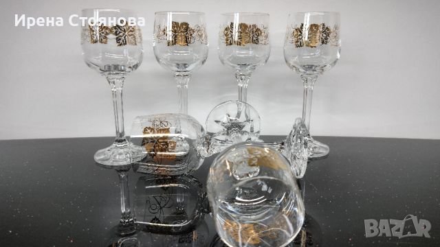 Комплект 6 чаши за ракия, кристалин Bohemia, снимка 7 - Чаши - 45700433