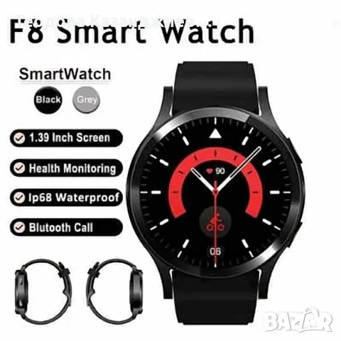 Спортен смарт часовник Watch F8,пълен сензорен екран,спорт,фитнес, силикон Bluetooth, снимка 3 - Мъжки - 47316559