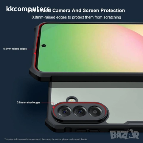 XUNDD Прозрачен Калъф за Samsung S26+ - TPU+Акрил, Airbag, 0.8mm ръбове, Черен, Протектор, снимка 2 - Калъфи, кейсове - 53705683