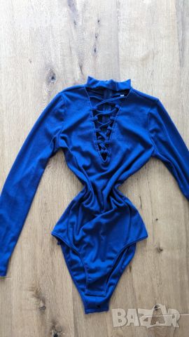 Боди в син цвят, Високо качество!, снимка 2 - Блузи с дълъг ръкав и пуловери - 46330840
