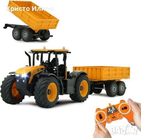 Трактор с ремаке RC Радиоуправлям 1:24 JCB с LED светлини