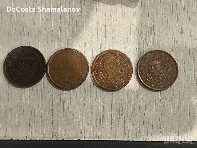 Евро монети по 5 цента 