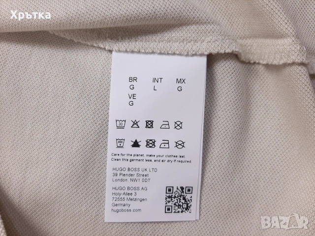 Hugo Boss Peoxfordnew - Оригинална мъжка тениска с яка р-р L/XL, снимка 10 - Тениски - 54151659