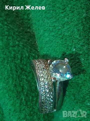 ПРЕКРАСЕН СКЪПОЦЕНЕН СРЕБЪРЕН ПРЪСТЕН СРЕБРО 925 с ГОЛЯМ БЛЕСТЯЩ ЦИРКОН и МНОГО МАЛКИ ЦИРКОНИ 305665, снимка 18 - Пръстени - 49981849