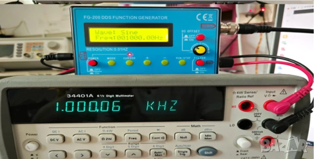 FG-200 Функционален Сигнал Генератор на Сигнали 0.01Hz - 500KHz Честотен Брояч с Антена DDS Функция, снимка 7 - Друга електроника - 53828224