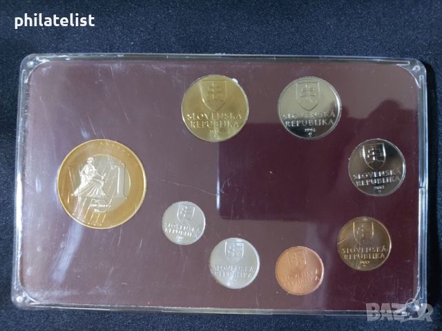 Словакия 1994-2003 - Комплектен сет, 7 монети + медал , снимка 2 - Нумизматика и бонистика - 46432148
