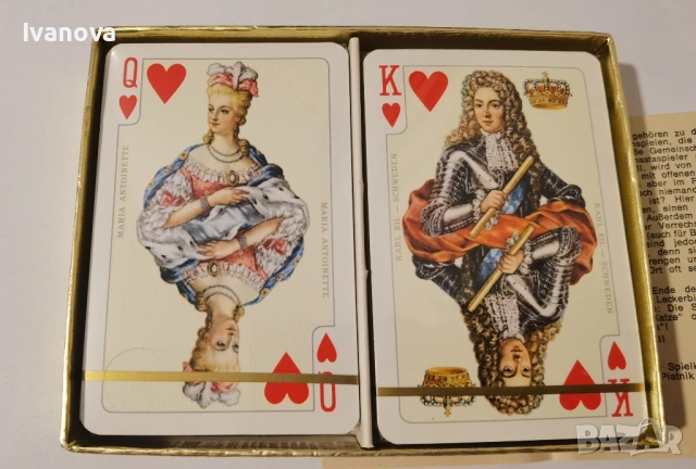 Комплект карти Piatnik Rococo от 1976г, снимка 7 - Карти за игра - 53773525