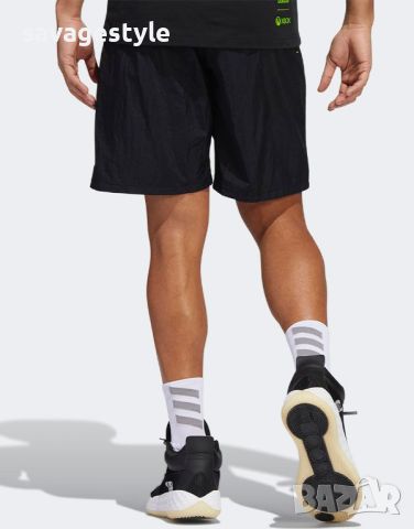 Мъжки къси панталони ADIDAS x Donovan Mitchell Foundation Shorts Black, снимка 2 - Къси панталони - 45760302