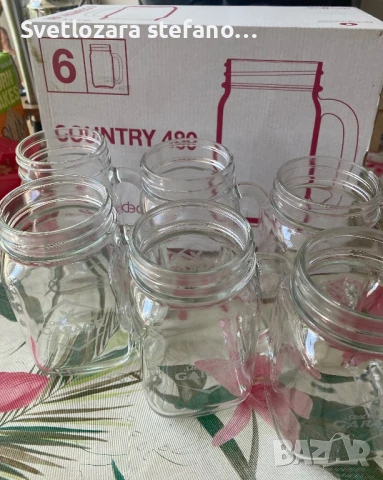 Чаши буркани 6бр, снимка 2 - Чаши - 51345069