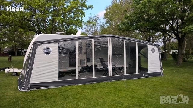 Панорамна тента-форселт за каравана Isabella Sunshine Plus. Размер: 1100см (1086-1110)см земя-земя, снимка 1