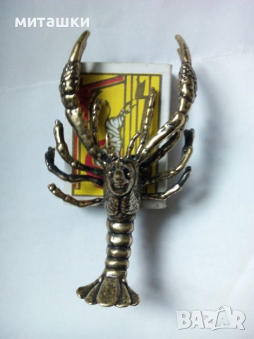 Бронзова статуетка рак омар, снимка 6 - Декорация за дома - 52687242