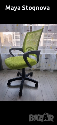 Офис стол Лори- зелен, снимка 2 - Столове - 52476737