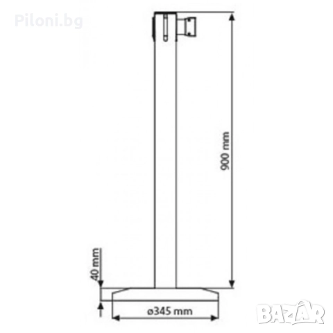 Ограничител с черна лента 220 см., снимка 4 - Друго търговско оборудване - 52813549