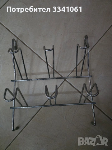 Хромирана поставка за сушене на чаши, снимка 2 - Други стоки за дома - 53926339