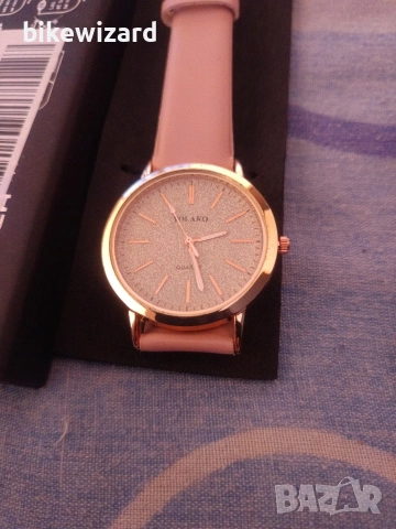 Дамски аналогов кварцов часовник OFFCUP с кожена каишка, 39 мм корпус НОВ, снимка 3 - Дамски - 52946644