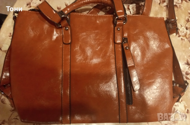 Нова Кожена Дамска Чанта , снимка 5 - Чанти - 52366902