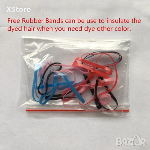 Комплект от 6 цветни стика за еднократно боядисване на коса HZS218, снимка 7 - Други - 52593561