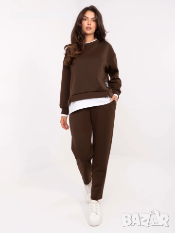 Дамски ежедневен комплект от две части с бяла вложка, 3цвята , снимка 6 - Комплекти - 52861151