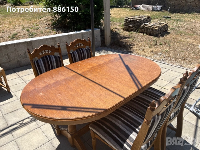 Трапезна маса със четири стола, снимка 7 - Маси - 52018139