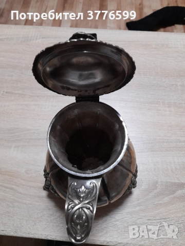 Сребърна кана, снимка 3 - Други ценни предмети - 52031204