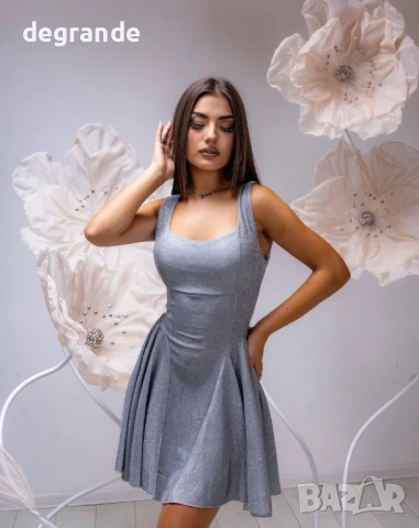 Уникална дамска рокля с връзки отзад, снимка 3 - Рокли - 50944721