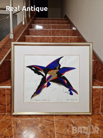 Мара Латева- Картина перо и туш " Звездолет "