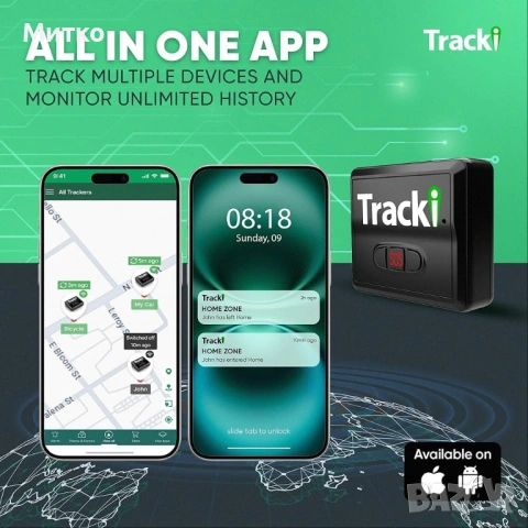 Tracki Mini 4G GPS тракер за кола, мотор и багаж - Магнитен - В реално време - Гео ограда , снимка 2 - Аксесоари и консумативи - 53840159